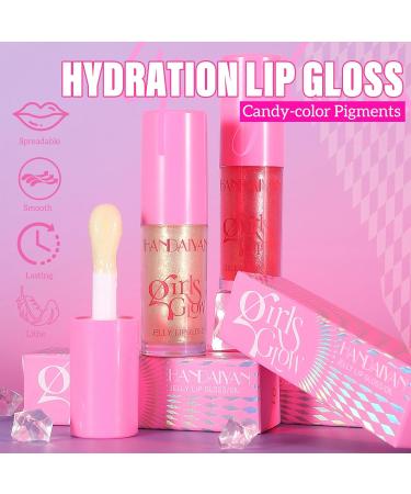 Jelly Lip Oil Gloss - Hydrating Tinted Shine Moisturizing & Plumping Lip Mask for Women | Watermelon Flavor - Buy Online on GoSupps.com