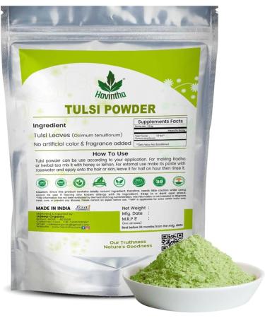 Havintha Tulsi Powder for Skin & Hair - 227g | Organic Herbal Remedy | International Shipping Available - Buy Online on GoSupps.com