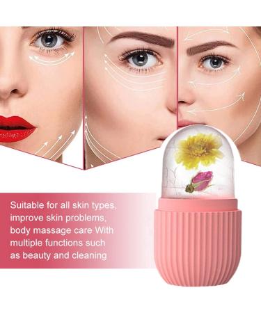Ice Roller for Face and Eyes Gua Sha Massage Face Roller Ice Mould Reusable Facial Beauty Ice Roller Skin Care Tools for Brighten Skin Eye Puffiness Treatment (Pink) - Buy Online on GoSupps.com