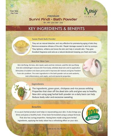 READ QURA Herbal Premium Organic Sunni Pindi Bath Powder 120gm - Buy Online on GoSupps.com