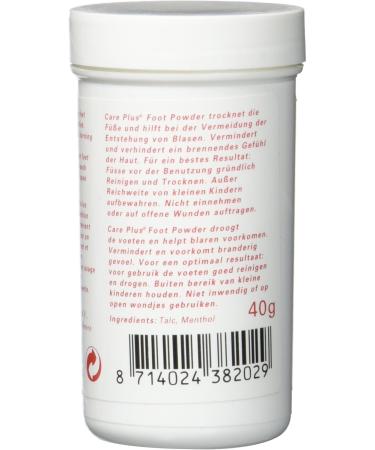 Buy Care Plus Adult Hygiene Foot Powder 40g - Transparent Antimicrobial Protection for Healthy Feet - Fast International Shipping - Buy Online on GoSupps.com
