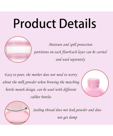 2 PCS Portable Milk Powder Dispenser Pots - Non-Spill Kids Travel Container - Buy Online on GoSupps.com