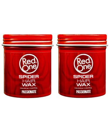 Redone SPIDER Hair Wax Red (2 x 100 ml) | Fiber wax | Strong and flexible hold | Enriched with vitamins and minerals | Styling paste (passionate)