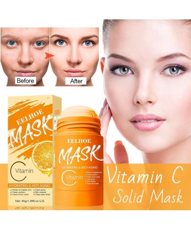  Surakey Surakey Mask Stick Anti-Acne Solid Mask Vitamin C Purifying Clay Mask Hydrates Face Controls Oil Deep Cleanses Pores Cleansing Mask for Women and Men - Buy Online on GoSupps.com