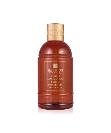 SPA CEYLON Sensual Sandalwood Bath & Shower Gel | Hydrating Herbal Bath Wash with Essential Oils | Organic Aloe Vera and Coconut | Vegetarian & Cruelty-Free