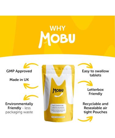 Biotin Hair Growth Supplement | 120 Tablets Enriched with Zinc & Selenium | Vegan Hair Skin and Nails Vitamins for Women & Men | MOBU UK - Buy Online on GoSupps.com