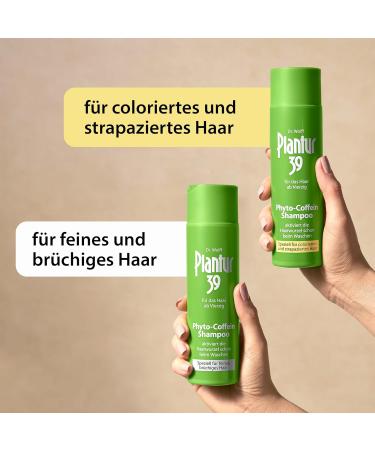 Dr AS Plantur 39 Phytocaffeine hair shampoo for women 3 x 250 ml especially for colored and damaged hair caffeine against hair loss in women strengthens hair growth - Buy Online on GoSupps.com