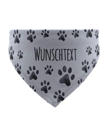 printplanet - Dog scarf with name or text - Scarf for dogs - Layout paw pattern - Size S Size S paw pattern