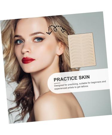 Angoily 6 pcs Embroidered Makeup Practice Brow Practicing Skin Beginner Imitation Silicone 19x14.5cmx2pcs Assorted Colorx2pcs - Buy Online on GoSupps.com