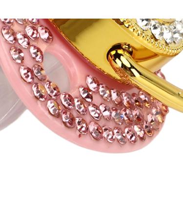 Gold Baby Pacifier Set - Rhinestone Covered Lightweight Pacifier for 6-18 Months - Stylish & Safe Home Use (Letter F) - Buy Online on GoSupps.com