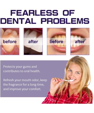 Purple Whitening Toothpaste Violet Teeth Whitening Oral Cleaning Toothpastes For Teeth Whitening Color Corrector Serum Included Teeth Whitening Booster (1) - Buy Online on GoSupps.com