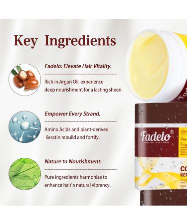 Collagen & Keratin Hair Mask - Deep Conditioning Treatment with Argan Oil & Vitamin E for Dry Damaged & Frizzy Hair - 500ml | Hydrating for All Hair Types - Sulfate-Free - Buy Online on GoSupps.com