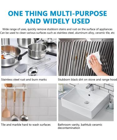 Household Cleaning Metal Polish Cream - Kitchen Cleaning Cream Stain Removers for Pots Ovens Ceramics Glass | Cookware Cleaner Pots Cleaning Tool for Kitchen Antique 500g - Buy Online on GoSupps.com
