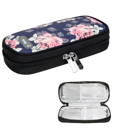 YOUSHARES Insulin Cooler Bag - Diabetic Bag for Diabetic Supplies Keep Supplies Safe and Cold (Flowers) Red - Buy Online on GoSupps.com