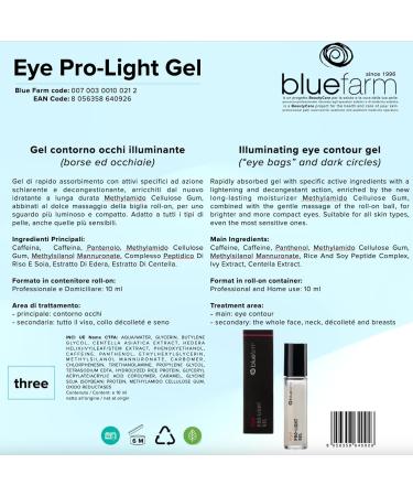 BLUE FARM | Eye Pro-Light Gel 10 ml Lightening and decongestant The natural dermo-functional ingredients make the eyes bright and refreshed - Buy Online on GoSupps.com