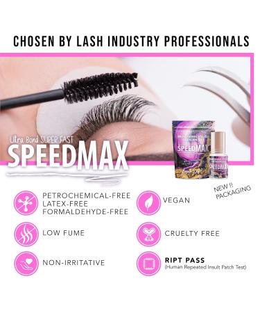 Lyon Lash SPEEDMAX Eyelash Extension Glue - Fast Drying (0.3-1.3 Sec) 8 Weeks Retention Black Adhesive for Professionals (5ml) | Shop Internationally - Buy Online on GoSupps.com