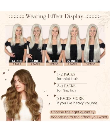 Hetto Real Hair Tape Extensions | Invisible Remy Hair Tapes - Medium Brown to Light Brown & Dark Blonde Balayage #6/8/14 | 55cm 50g - Buy Online on GoSupps.com