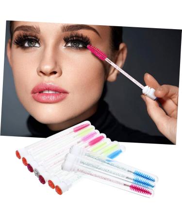 FOMIYES 30 Pcs Mascara Wand Tube Lipgloss Makeup Mascara Eyelash Brush Diamond Plastic Makeup Tools - Buy Online on GoSupps.com
