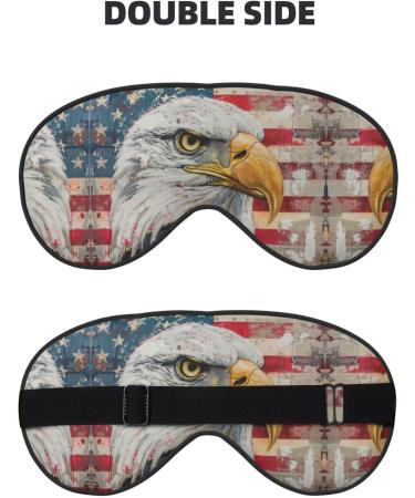 Patriotic Eagle Soft Sleep Eye Mask | Breathable Eye Patch for Women | Ideal for Travel & Relaxation - Buy Online on GoSupps.com