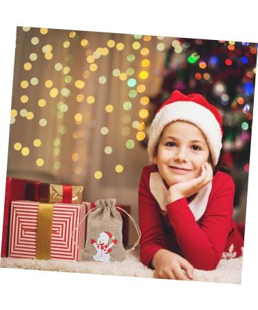 KOMBIUDA 6pcs Christmas Sack Bags Drawstring Christmas Bag Multipurpose Storage Bags Elk Burlap Bag - Buy Online on GoSupps.com