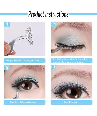 5PCS Stainless Steel False Eyelash Extension Tweezers Set | Eyelash Applicator Tool & Remover | Lash Tail Clip for Precision Application - Buy Online on GoSupps.com