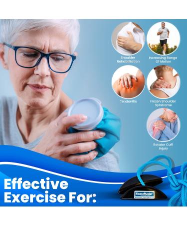 RangeMaster BlueRanger Shoulder Pulley with Patient Guide  Aids Recovery and Rehabilitation  Helps Enhance Pain Free Range of Motion  Adjustable  Metal Bracket Door Attachment Metal Bracket Door Attachment Blue - Buy Online on GoSupps.com