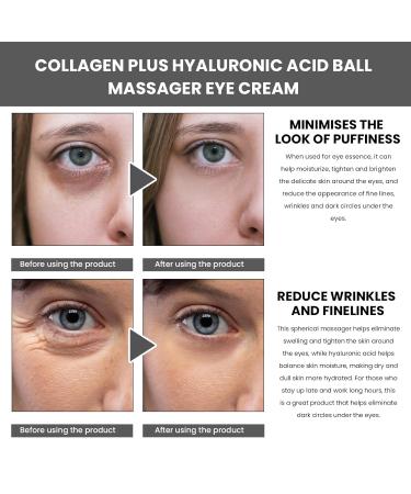OLLZPJFPK Collagen Hyaluronic Acid Massage Eye Cream Delicate and Soft Eye Skin Daily Care Eye Cream - Buy Online on GoSupps.com