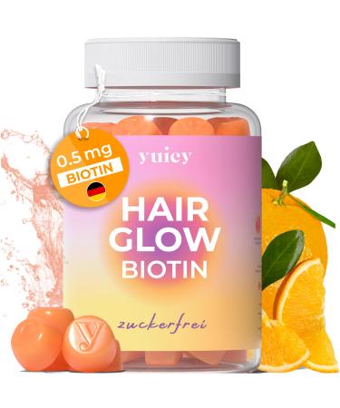Yuicy biotin hair gummy bears - 60 pcs. Extremely delicious & sugar -free hair vitamins - 10mg biotin rubber high -dose for hair growth skin & nails - hair glow 60 pieces - 1 -pack sugar -free - Buy Online on GoSupps.com