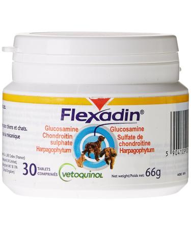 Vetoquinol Flexadin Food Supplement Bottle of 30 Scored Tablets