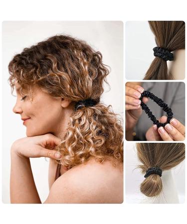 Satin Hair Scrunchies Set - 12PCS Elastic Hair Ties for Women and Girls in Mixed Colors - Buy Online on GoSupps.com