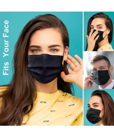 SuperHC 50 Pcs Graphene Protective Masks - Black Disposable Face Mask - Buy Online on GoSupps.com