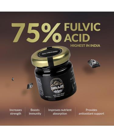 Himalayan Shilajit Resin 400mg Shilajit with Fulvic Acid & 85+ Trace Minerals Natural Energy & Vitality Support for Men & Women 30g Jar - Buy Online on GoSupps.com