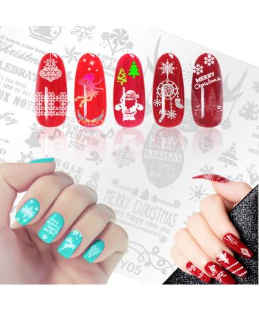 6Pcs Christmas Nail Stamping Plates Set - Nail Art Templates for Festive Designs - Buy Online on GoSupps.com