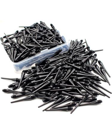 300 Pack ROOBEEO 2BA Thread Plastic Tip Dart Points - Replacement Soft Dart Tips in Black | Dart Accessories - Buy Online on GoSupps.com
