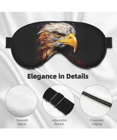 BREAUX Eagle Print Double Sided Eye Mask - Blackout Sleep Mask for Men & Women | All Night Comfort - Buy Online on GoSupps.com