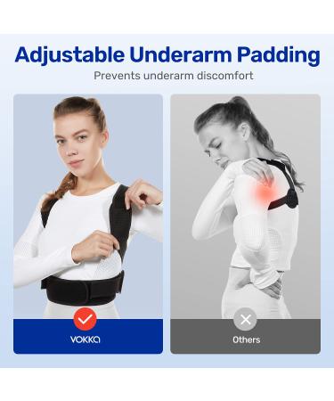 VOKKA Posture Corrector for Men and Women - Fully Adjustable Back Support Brace - Breathable and Comfortable - Pain Relief for Neck, Back, Shoulders - Black X-Large - Buy Online on GoSupps.com
