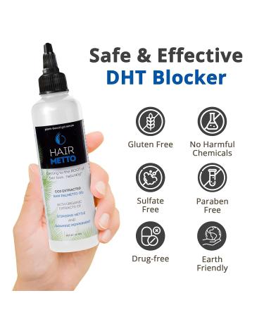HAIRMETTO Saw Palmetto Hair Serum | Promotes Hair Regrowth, Soothes Scalp | Non-Oily, Peppermint Scent -118 mL - Buy Online on GoSupps.com