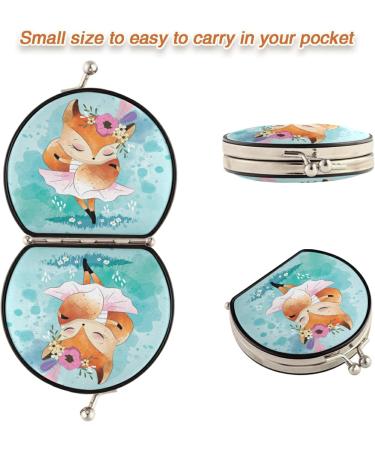 Vnurnrn Fox Girls Flower Makeup Mirror - Compact Portable Folding Handbag & Travel Mirror - Buy Online on GoSupps.com