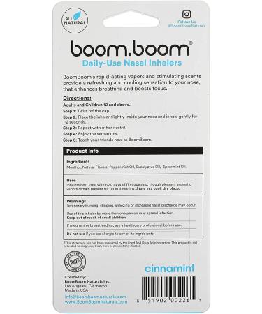 Aromatherapy Inhalator Stick - Essential Oils for Concentration Breathing & Pain Relief - Mint Aroma - 1 Pack for International Shipping - Buy Online on GoSupps.com