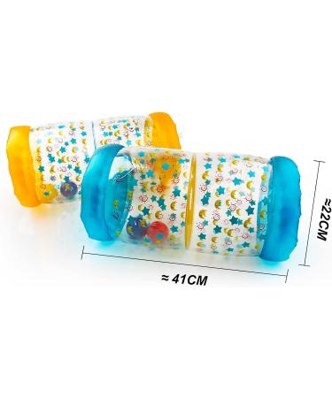 GXHONG Baby Crawling Roller Toy - Inflatable 42x22cm for Infant Motor Skills & Coordination 6 Months+ Yellow - International Shipping Available - Buy Online on GoSupps.com