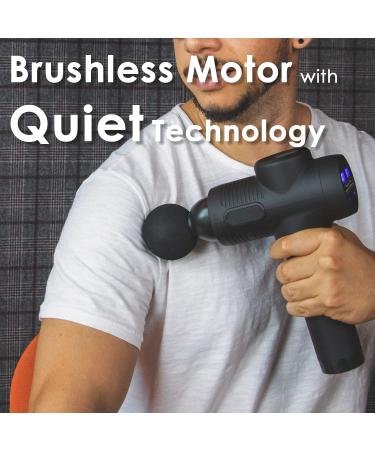 Maxfree Portable Percussion Massage Gun 20 Speeds Handheld Electric Massager for Neck, Back - Professional Deep Tissue Muscle Massager for Athletes - 6 Heads Included (Black) | Model EM-21 - Buy Online on GoSupps.com