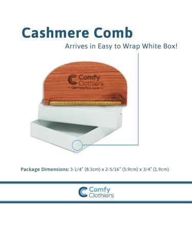 Comfy Clothiers Multi-Fabric Cedar Wood Sweater Comb - Defuzz Cashmere, Wool & More - Lint & Pilling Remover for Refreshed Clothes - Buy Online on GoSupps.com