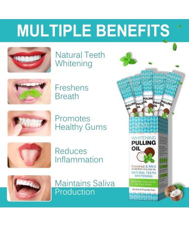 Pulling Oil Coconut Travel Mouthwash 20Pack Fresh Breather Mild Mint Oil Pulling Natural Coconut Oil Pulling for Teeth Whitening and Healthier Gum 0.6 ml (Pack of 20) - Buy Online on GoSupps.com