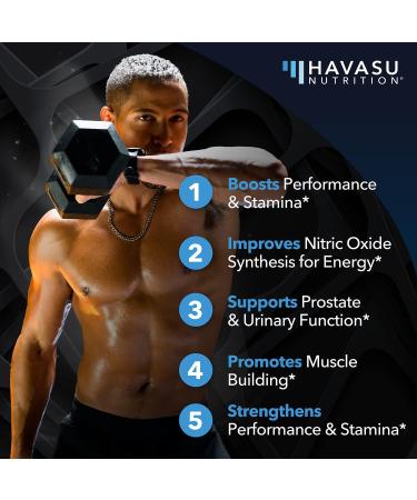 HAVASU Saw Palmetto & L-Arginine for Men - 60 Capsules - Buy Online on GoSupps.com