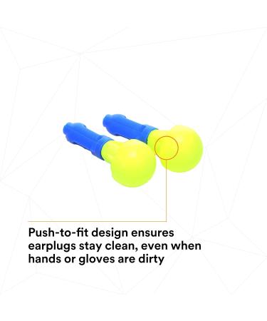 3M E-A-R Push-Ins Earplugs 318-1002 | Uncorded | 2000 Pair/Case | Poly Bag - Buy Online on GoSupps.com
