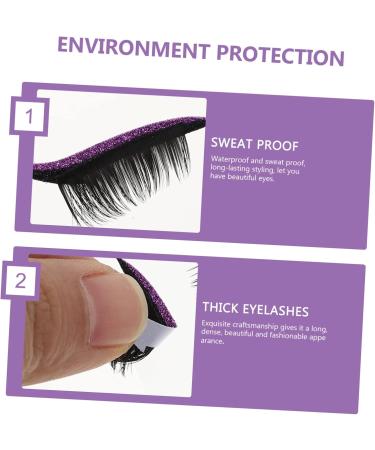 Beatifufu 4 pairs Reusable Liners Eyeliner Face Eyelashes Up Strip Tape Glitter Supplies Make Adhesive Shiny 4x1.5cm Purple - Buy Online on GoSupps.com