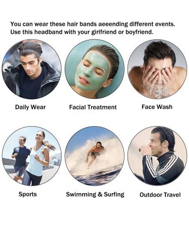 Buy FlyfTrey 6-Piece Unisex Metal Hair Bands - Non-Slip Elastic Headbands for Outdoor Sports & Yoga - Trendy Black Jumping Wave Accessories - Buy Online on GoSupps.com