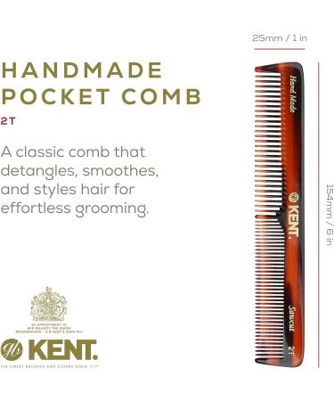 Kent Brushes Handmade Comb A 2T - Medium Size Coarse and Fine Comb - Buy Online on GoSupps.com