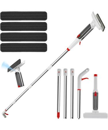 Abizarch Window Squeegee 75 Inch Water Spray Window Cleaner Anti-Scratch Window Washer Equipment with 4 Poles and 4 Scrubbing Clothes for Cleaning Mirror Shower Glass High Window Car ZHAZHAMO - Buy Online on GoSupps.com