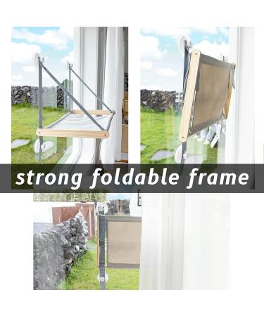 Collapsible Cat Window Perch Hammock Supports 40lbs | Large Bed for Indoor Cats - Buy Online on GoSupps.com